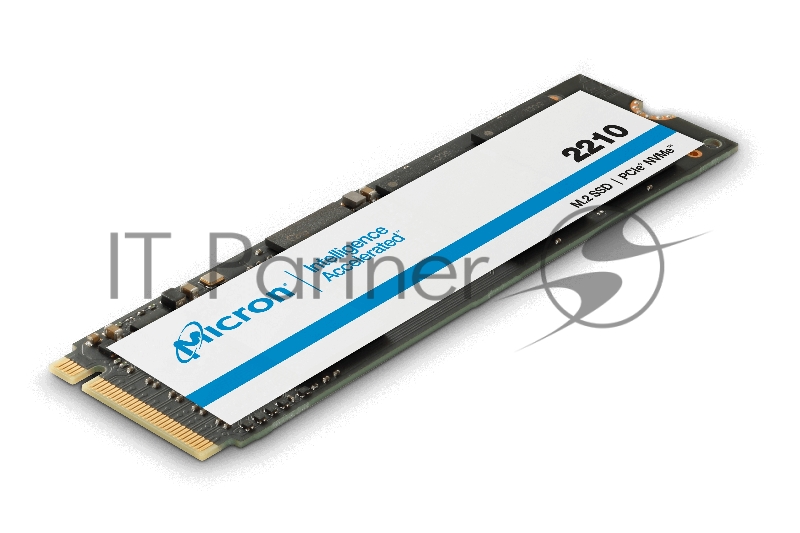 Твердотельный накопитель Micron 2210 SSD 512GB, 3D QLC, M.2 (2280), PCIe Gen 3.0 x4, NVMe, R2200/W1070, TBW 180ТБ