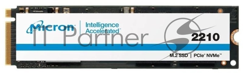 Твердотельный накопитель Micron 2210 SSD 512GB, 3D QLC, M.2 (2280), PCIe Gen 3.0 x4, NVMe, R2200/W1070, TBW 180ТБ