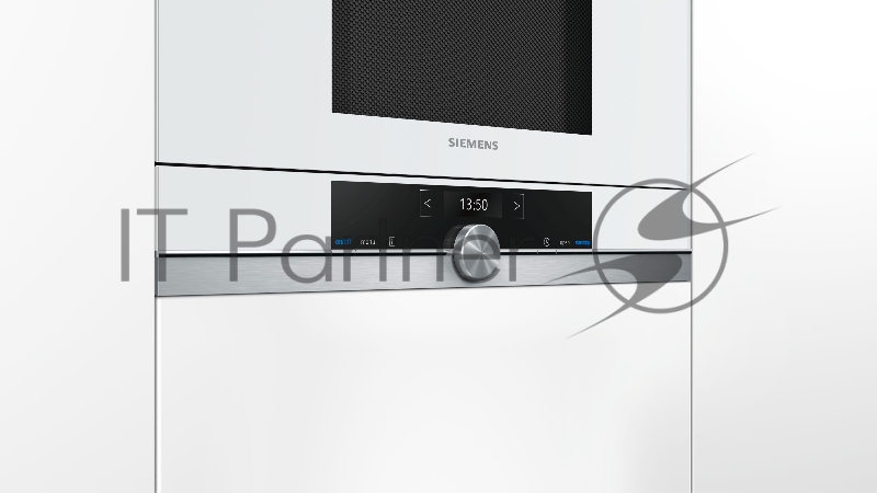 Встраиваемые микроволновые печи SIEMENS/900Вт, 5 режимов, 7 программ, 21 л, белый/сталь