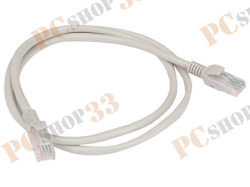 Патч-корд UTP 5e кат. с разъемами RJ-45, 26AWG/0.40мм, CCAW (1.0м)