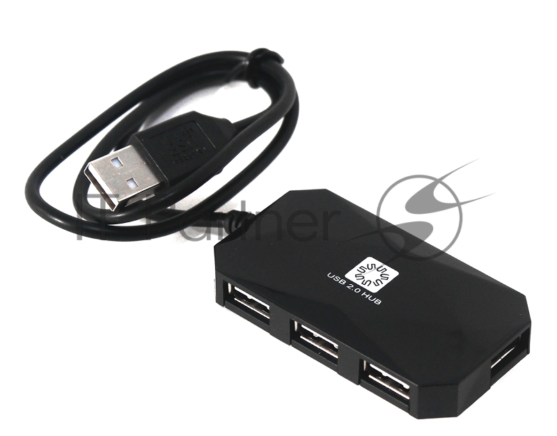 USB-Концентратор 5bites HB24-207BK 4*USB2.0 / USB 60CM / BLACK