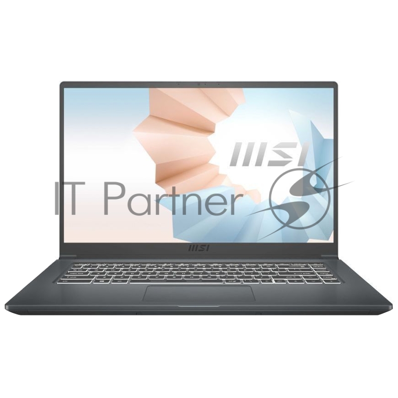 Ноутбук MSI Modern 15 A11MU-832RU Core i5 1155G7 8Gb SSD512Gb Intel Iris Xe graphics 15.6 IPS FHD (1920x1080) Windows 10 grey WiFi BT Cam
