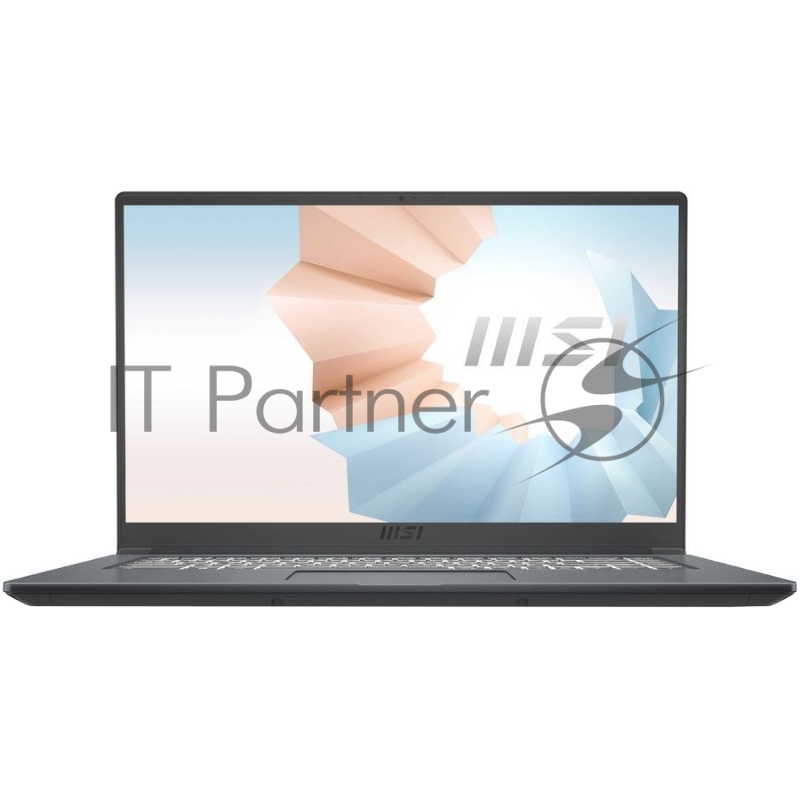 Ноутбук MSI Modern 15 A11MU-832RU Core i5 1155G7 8Gb SSD512Gb Intel Iris Xe graphics 15.6 IPS FHD (1920x1080) Windows 10 grey WiFi BT Cam