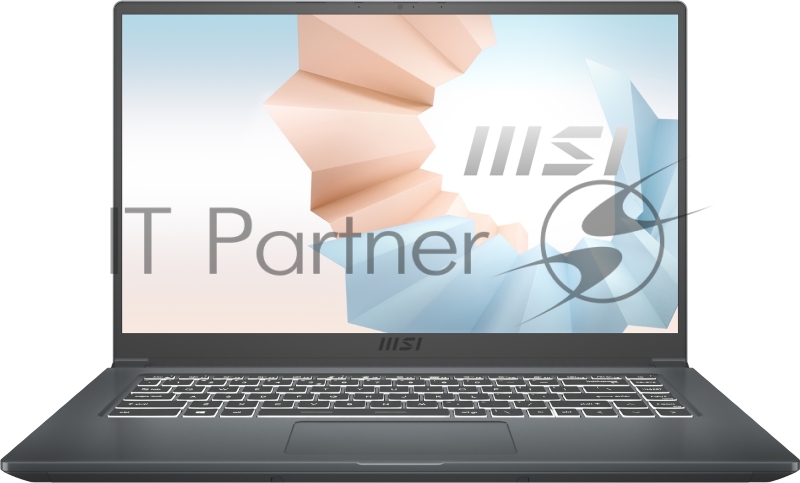 Ноутбук MSI Modern 15 A11SBU-836RU Core i7 1195G7 8Gb SSD512Gb NVIDIA GeForce MX450 2Gb 15.6 IPS FHD (1920x1080) Windows 10 grey WiFi BT Cam