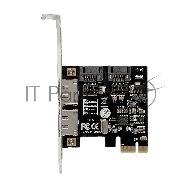 Контроллер ExeGate EXE-501 PCI-E 2.0, SATA3 6Gb/s, 2 int+2 ext (OEM)
