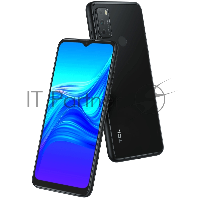 Смартфон TCL 20Y Black, 16,56 см (6.52) 20:9 720x1600, 4x1,8 ГГц+4x1,5 ГГц, 8 Core, 4GB RAM, 64GB, up to 512GB flash, 48 МП + 2 МП + 2МП/8Mpix, 2 Sim, 2G, 3G, LTE, BT v5.0, Wi-Fi, NFC, GPS, Micro-USB, 4000mAh, Android 11, 194 гx8,8 мм
