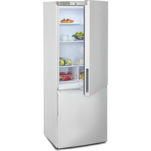 Двухкамерный холодильник Бирюса М6034 металлик, с нижней морозильной камерой