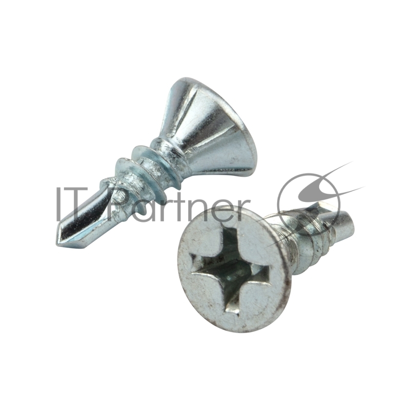 Саморез оконный KRANZ сверло, 3.9х13, белый цинк, короб (500 шт./уп.)