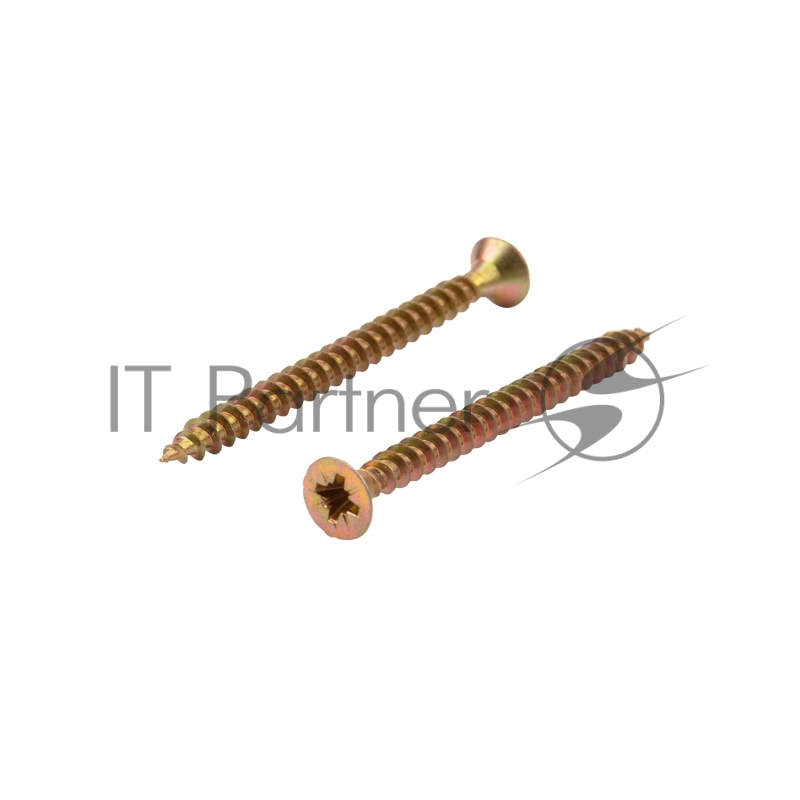 Саморез универсальный KRANZ 4х50, желтый цинк, короб (200 шт./уп.)