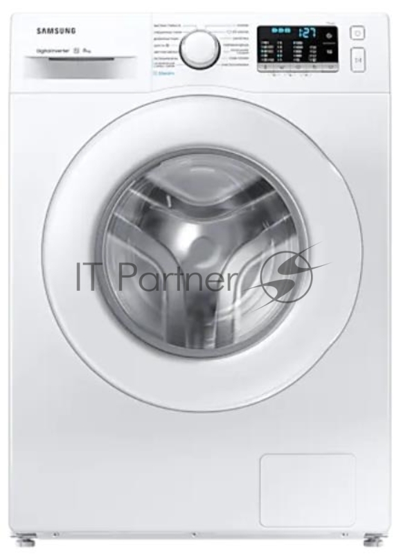 Стиральная машина Samsung WW80AAS20TE, серия WW5100A, Загрузка до 8 кг, 1200 Об./мин, Steam (Стирка с паром), Digital Inverter, Volt Comtrol, Сотовый барабан, цвет корпуса: Белый, цвет двери: Белый , окантовка двери: Белая