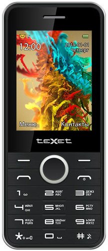 Мобильный телефон TEXET TM-D301 Black/Silver