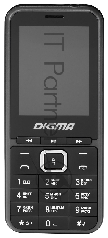 Мобильный телефон Digma LINX B241 32Mb серый моноблок 2.44 240x320 0.08Mpix GSM900/1800
