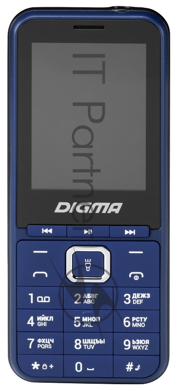 Мобильный телефон Digma LINX B241 32Mb темно-синий моноблок 2.44 240x320 0.08Mpix GSM900/1800