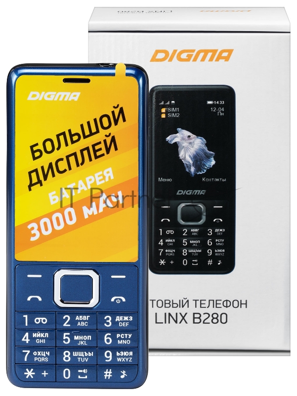 Мобильный телефон Digma LINX B280 32Mb темно-синий моноблок 2.8 240x320 0.08Mpix GSM900/1800