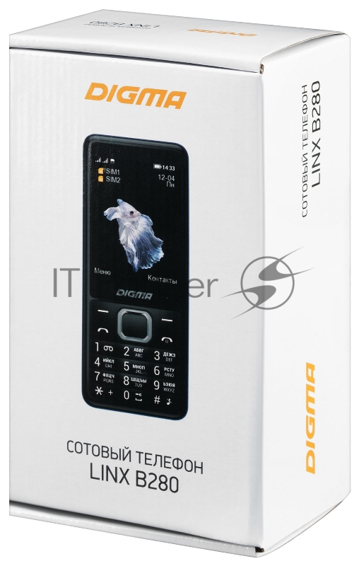 Мобильный телефон Digma LINX B280 32Mb черный моноблок 2.8 240x320 0.08Mpix GSM900/1800