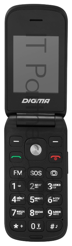 Мобильный телефон Digma VOX FS240 32Mb черный моноблок 2.44 240x320 0.08Mpix GSM900/1800