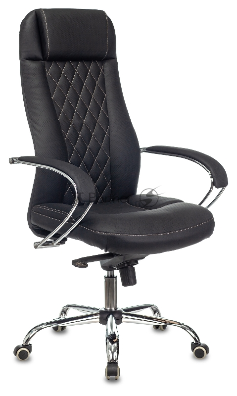 Кресло руководителя Бюрократ CH-609SL/ECO черный искусственная кожа крестовина металл хром