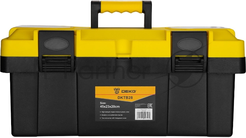 Ящик для инстр. Deko DKTB28 1отд. 6карм. желтый/черный (065-0833)