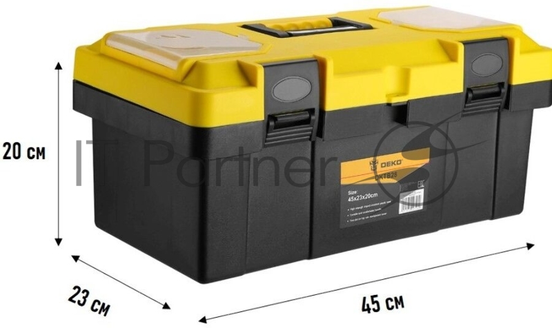 Ящик для инстр. Deko DKTB28 1отд. 6карм. желтый/черный (065-0833)