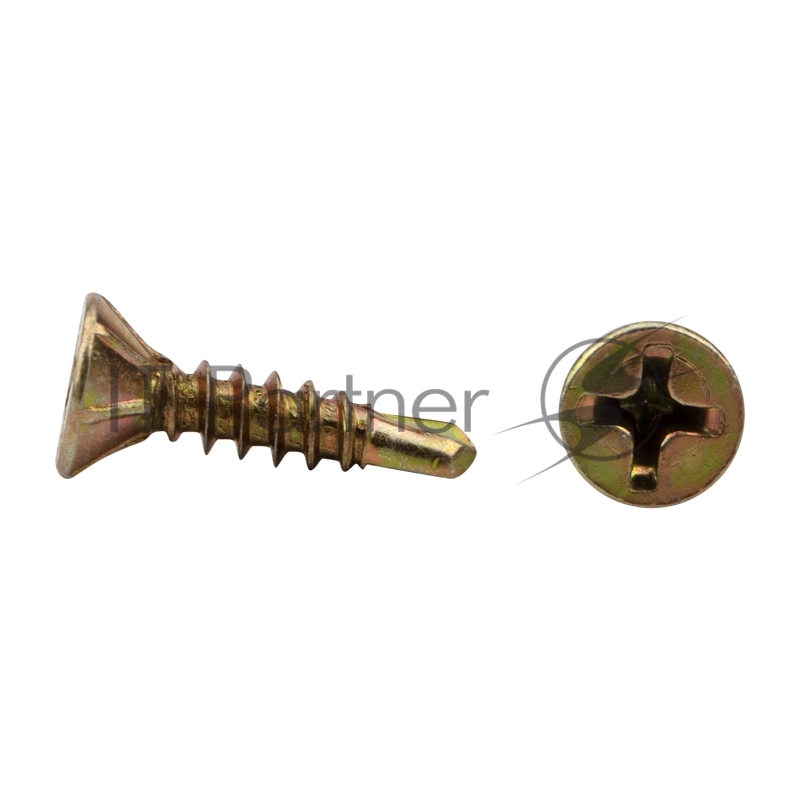 Саморез оконный KRANZ сверло, 3.9х16, желтый цинк, короб (1000 шт./уп.)