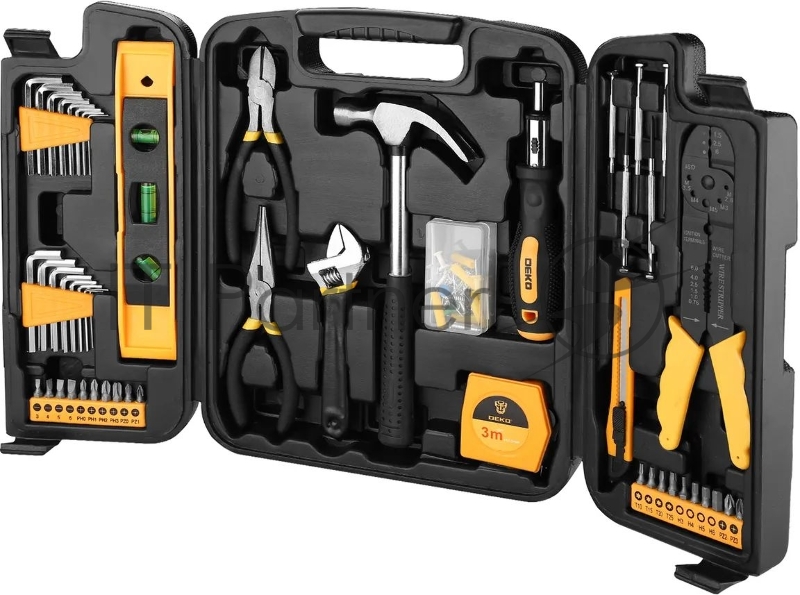 Набор инструментов Deko DKMT130 130 предметов (жесткий кейс)