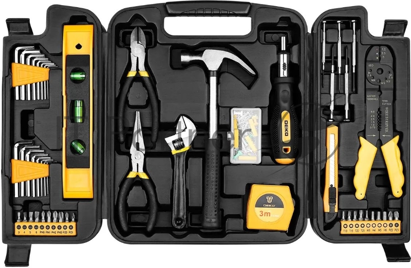 Набор инструментов Deko DKMT130 130 предметов (жесткий кейс)