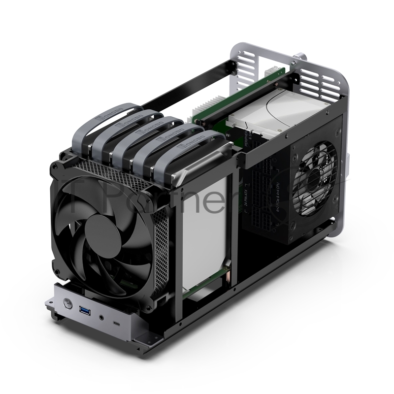 Корпус JONSBO N1 Gray без БП, mini-ITX, SFX, серый