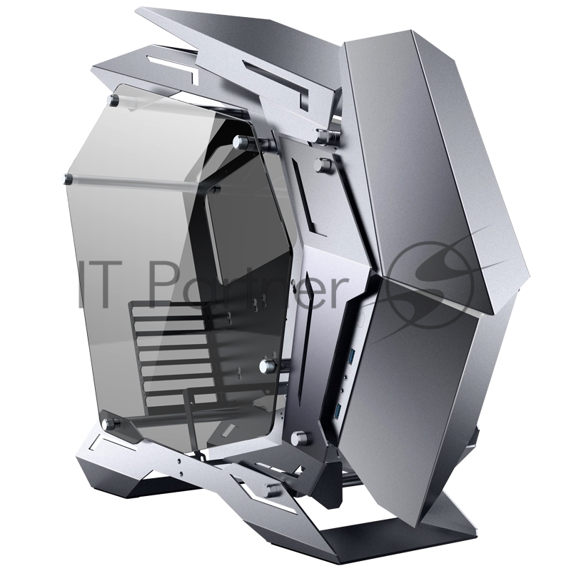 Корпус JONSBO MOD3 Gray без БП, боковые панели из закаленного стекла, mini-ITX, micro-ATX, ATX, серебристый