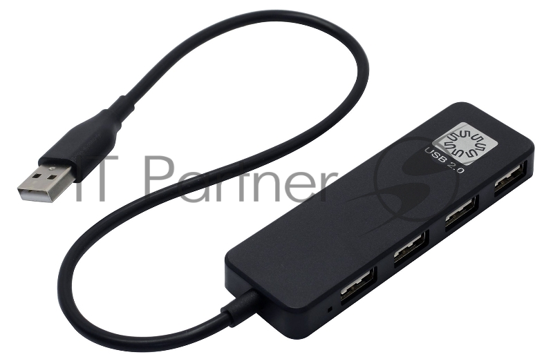 USB-Концентратор 5bites HB24-209BK 4*USB2.0 / USB PLUG / BLACK