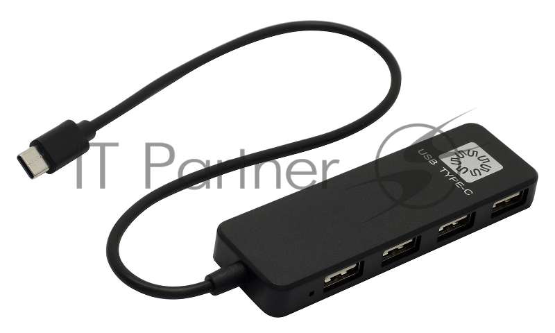 USB-Концентратор 5bites HB24C-210BK 4*USB2.0 / TYPE-C PLUG / BLACK