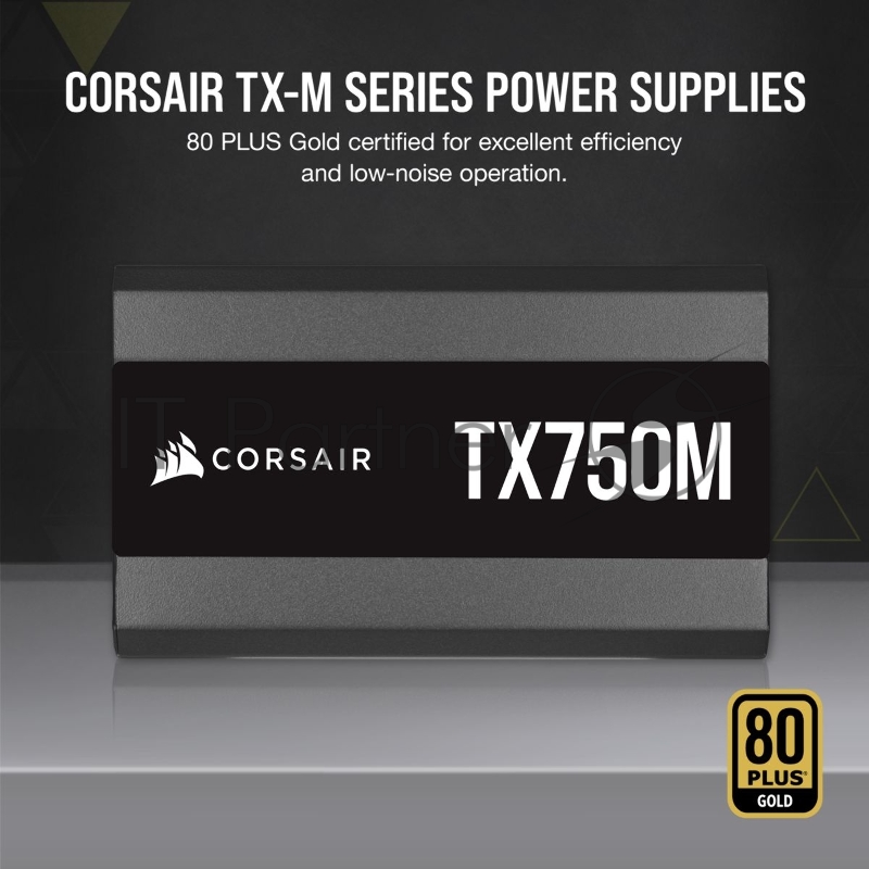 Блок питания Corsair ATX 750W TX750M 80+ gold (24+4+4pin) APFC 120mm fan 8xSATA Cab Manag RTL