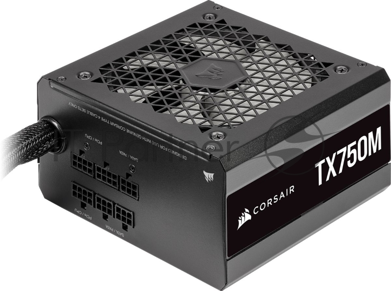 Блок питания Corsair ATX 750W TX750M 80+ gold (24+4+4pin) APFC 120mm fan 8xSATA Cab Manag RTL
