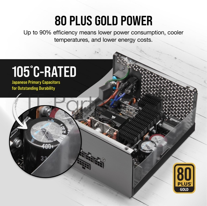 Блок питания Corsair ATX 850W RM850X 80+ gold 24+2x(4+4) pin APFC 135mm fan 10xSATA Cab Manag RTL