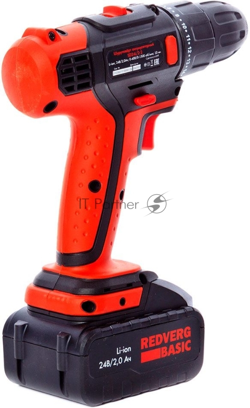 Шуруповерт RedVerg SD24L/2-2 Basic аккум. патрон:быстрозажимной
