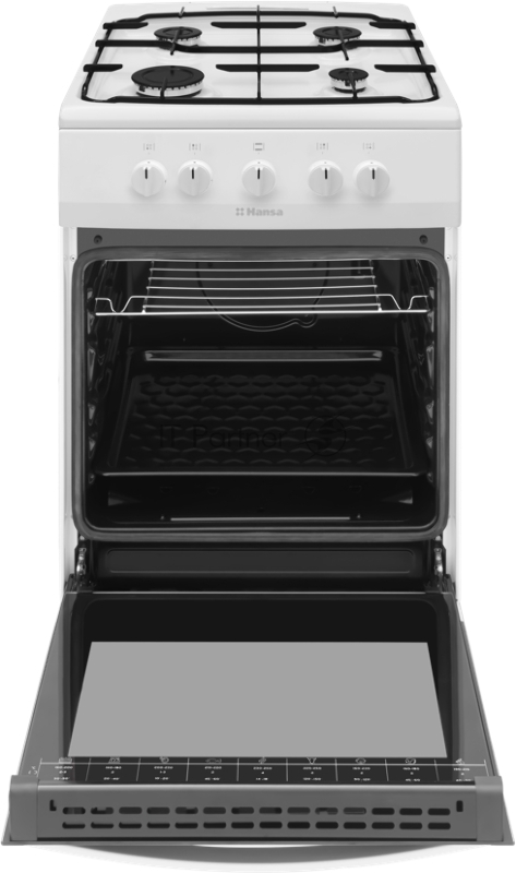 Газовая плита Hansa FCGW51041 85х50х60, газовая, белая