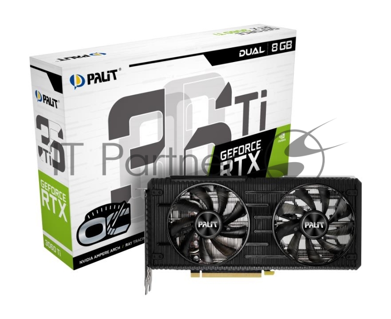 Видеокарта Palit PCI-E nVidia GeForce RTX 3060TI DUAL 8G LHR OEM (NE6306T019P2-190AD_BULK)