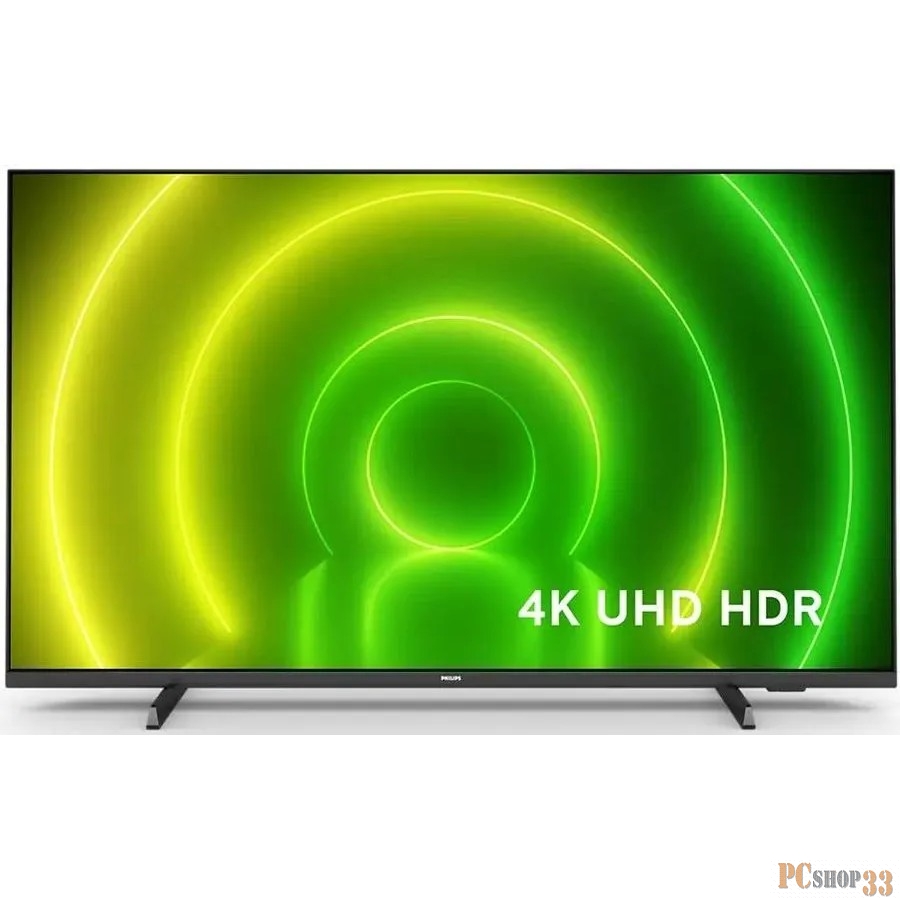 Телевизор LED Philips 65 65PUS7406/60 черный Ultra HD 60Hz DVB-T DVB-T2 DVB-C DVB-S DVB-S2 USB WiFi Smart TV (RUS)