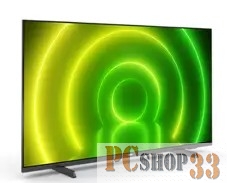 Телевизор LED Philips 65 65PUS7406/60 черный Ultra HD 60Hz DVB-T DVB-T2 DVB-C DVB-S DVB-S2 USB WiFi Smart TV (RUS)