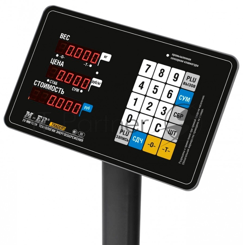 Весы торговые Mertech M-ER 333ACP-150.20/50 LED черный (3626)