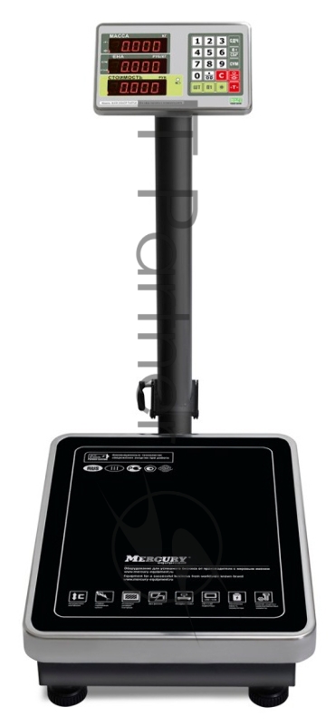 Весы торговые Mertech M-ER 335ACPU-60.10 LED черный (3112)