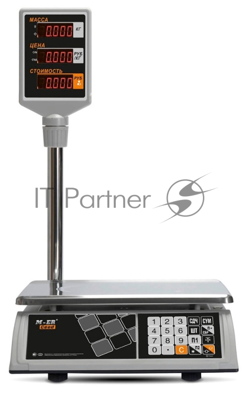 Весы торговые Mertech M-ER 327ACP-15.2 LED белый (3029)