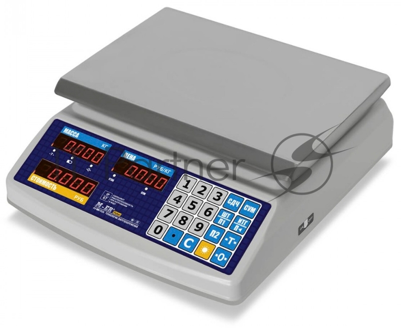 Весы торговые Mertech M-ER 329AС-15.2 IP67 LED Fisher белый (3175)