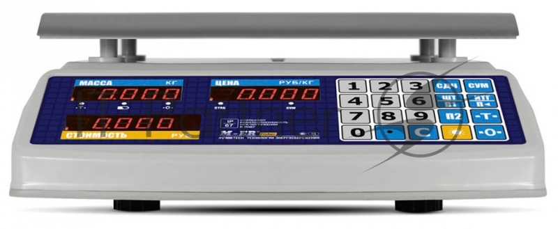 Весы торговые Mertech M-ER 329AС-15.2 IP67 LED Fisher белый (3175)