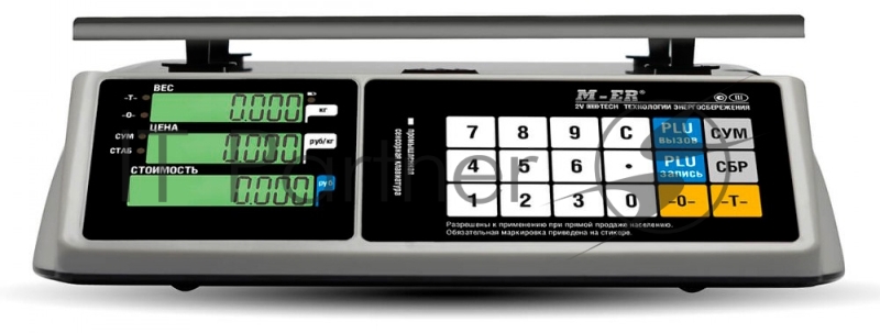 Весы торговые Mertech M-ER 328AC-15.2 LCD белый (3158)