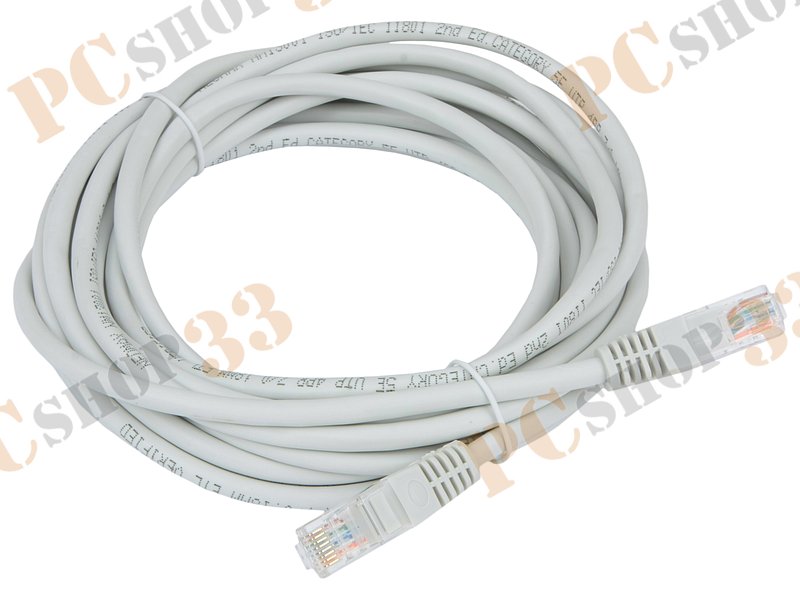 Патч-корд UTP 5e кат. Neomax NM13001-050-GR, с разъемами RJ-45 (5.0м)