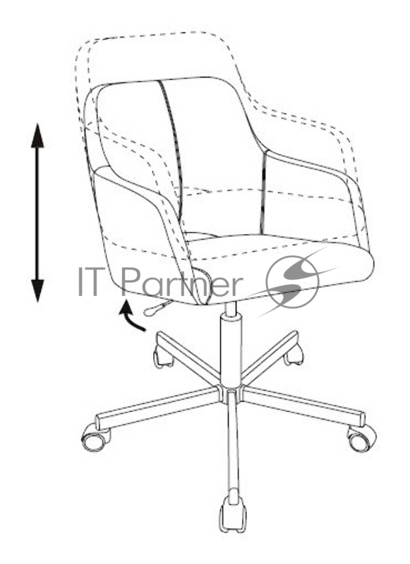 Кресло Бюрократ CH-380M латте Italia 5 крестовина металл черный