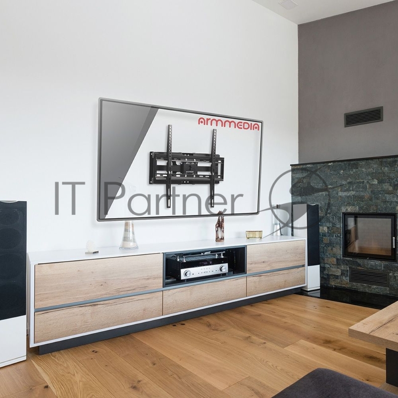 Кронштейн для ТВ ARM MEDIA COBRA-51 black (max VESA 400x400 мм., настенный, наклонно-поворотный, max 35 кг) (90213)