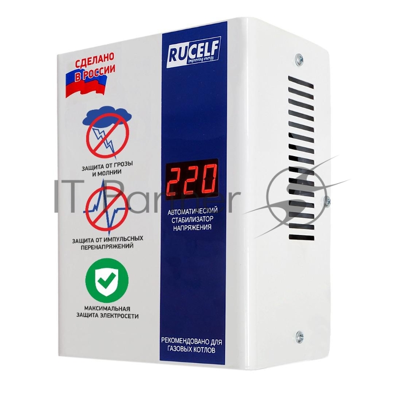 Стабилизатор напряжения Rucelf КОТЕЛ-600 0.6кВА однофазный белый