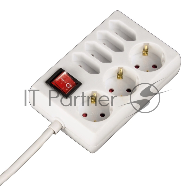 Сетевой удлинитель Hama H-108848 1.4м (7 розеток) белый (пакет ПЭ)