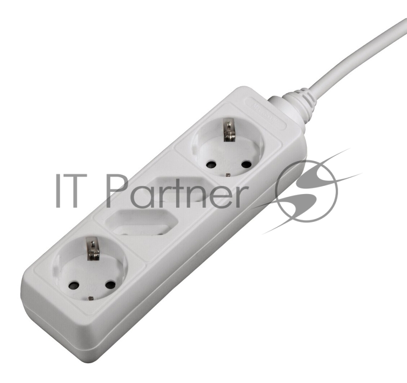 Сетевой удлинитель Hama H-121921 1.4м (4 розетки) белый (пакет ПЭ)